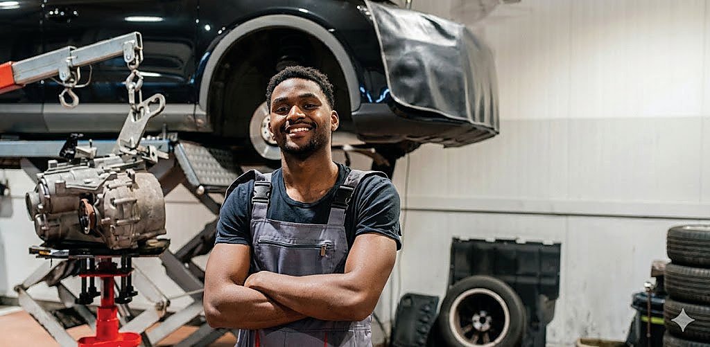 Lease Ventures technician in the garage